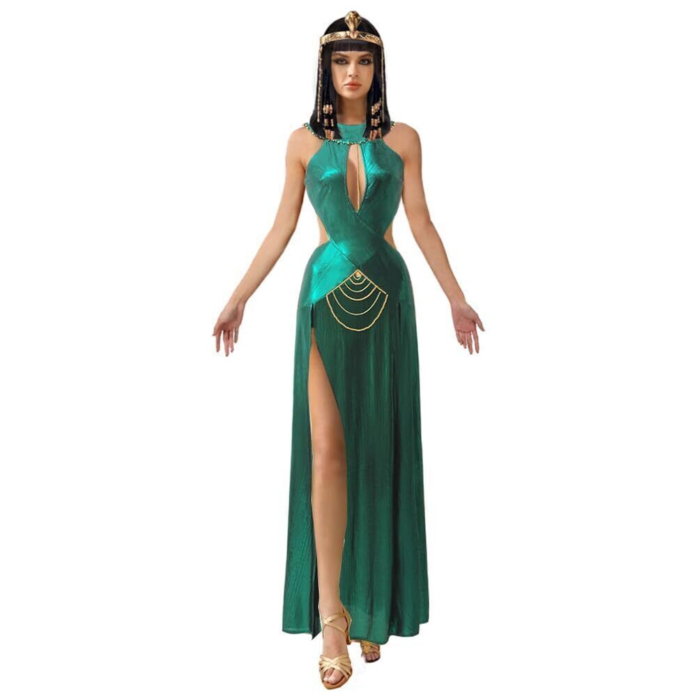 6871 Queen Cleopatra Costume Egypt Goddess Egyptian Costumes Egyptian Green